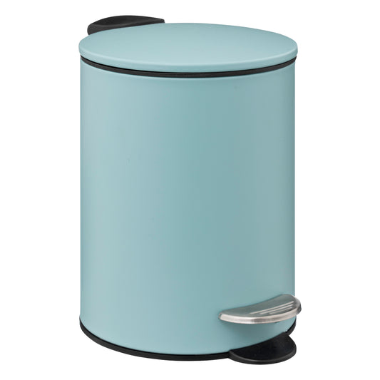 5Five Waste Bin Stylish &amp; Compact - Soft Close - 3L - Blue Art