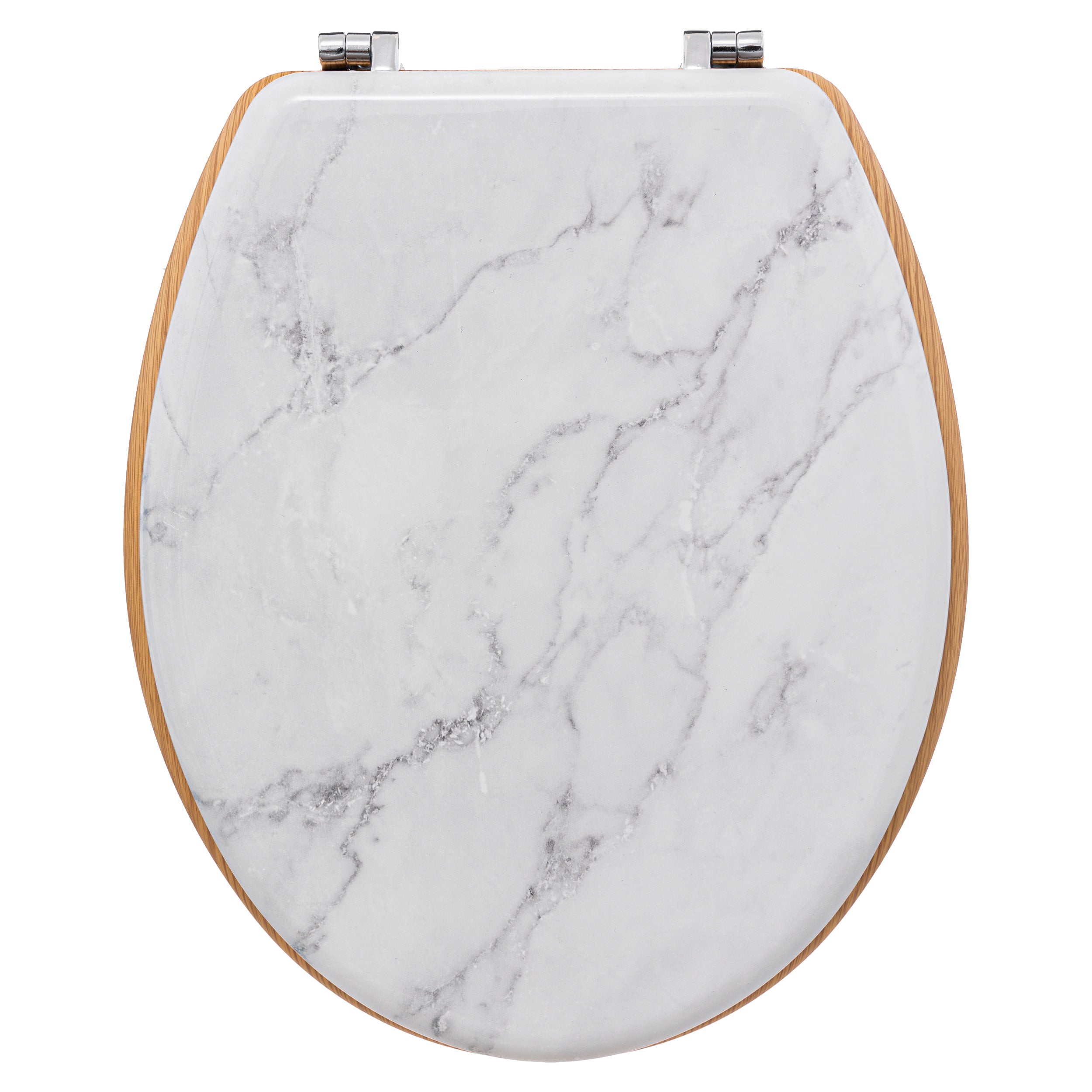5Five Lea Abattant WC effet marbre 36x43x5cm Blanc
