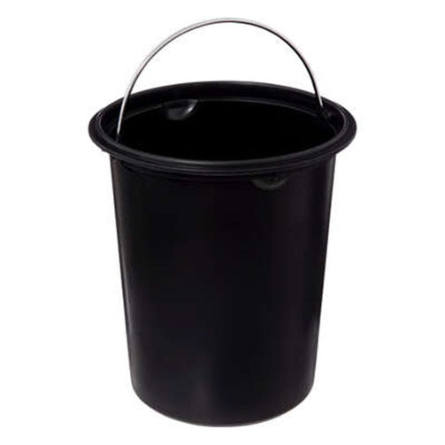 5Five Hapache soft close pedal bin made of metal with bamboo lid - 3L - Black multi