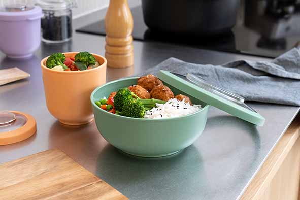 A Little Lovely Company Back to School Set - Drinking bottle XL Stainless Steel/Bentobox - Joy