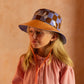 Sticky Lemon Rain Hat - Children's Hat - 54 CM - Bucket Hat - Soil green + blooming purple + pear jam