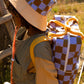 Sticky Lemon Rain Hat - Children's Hat - 54 CM - Bucket Hat - Soil green + blooming purple + pear jam