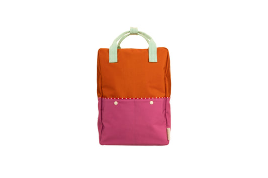 Sticky Lemon Backpack/Boekentas Large Better Together | Colourblocking | Gravel Orange | Rosette Pink