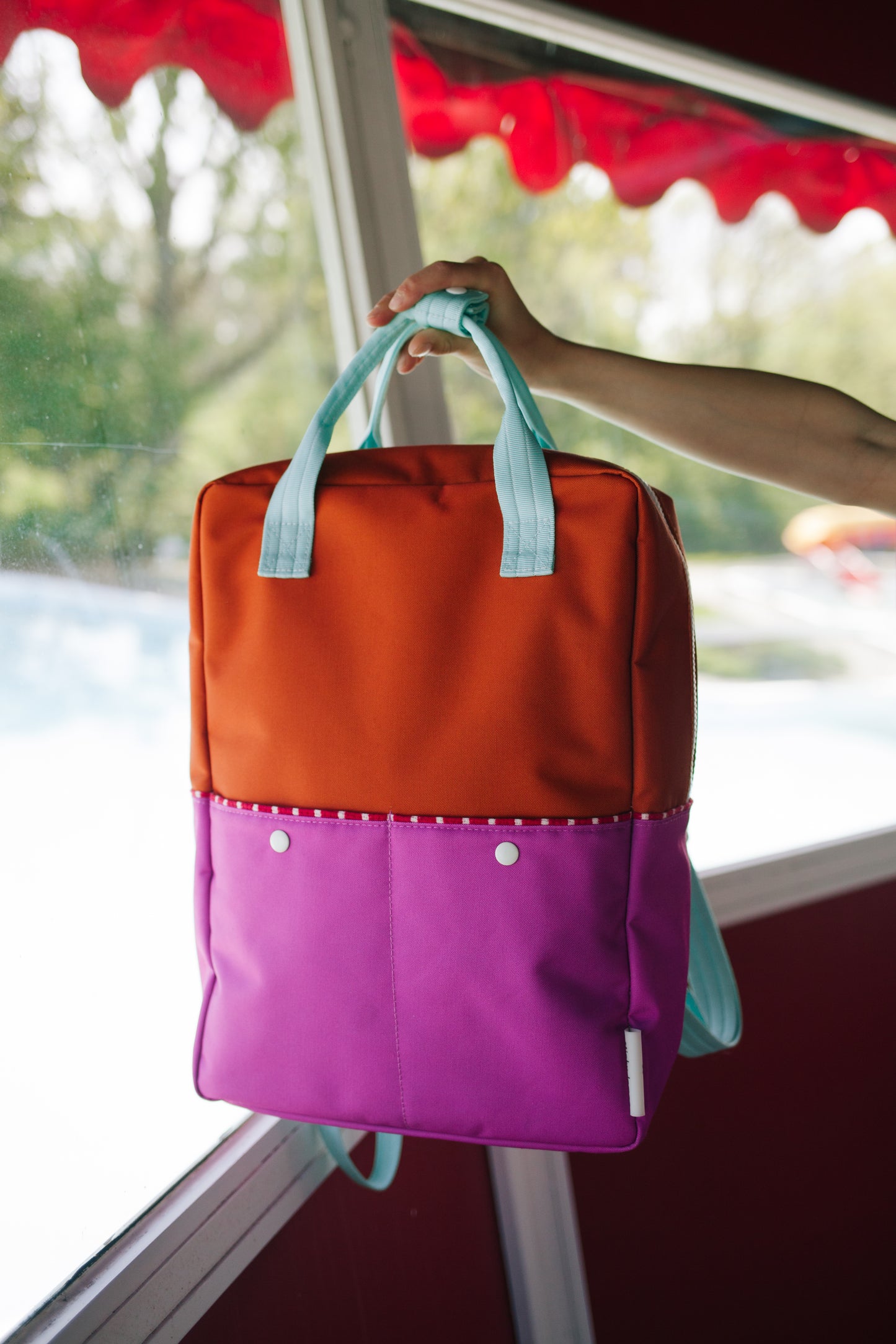 Sticky Lemon Backpack/Boekentas Large Better Together | Colourblocking | Gravel Orange | Rosette Pink