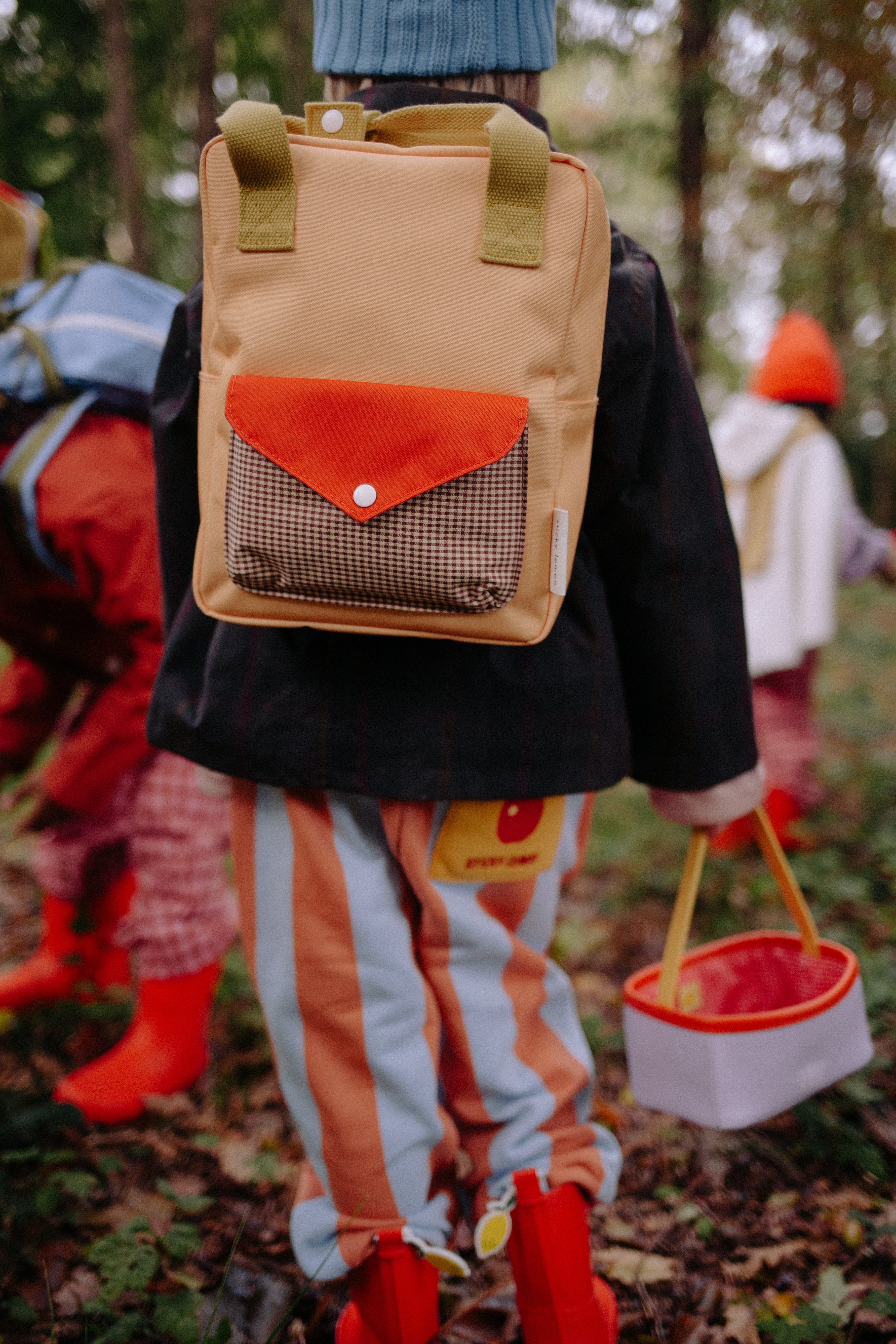Klebriger Zitronen -Rucksack/Büchertasche kleiner zusammen | Sonderausgabe