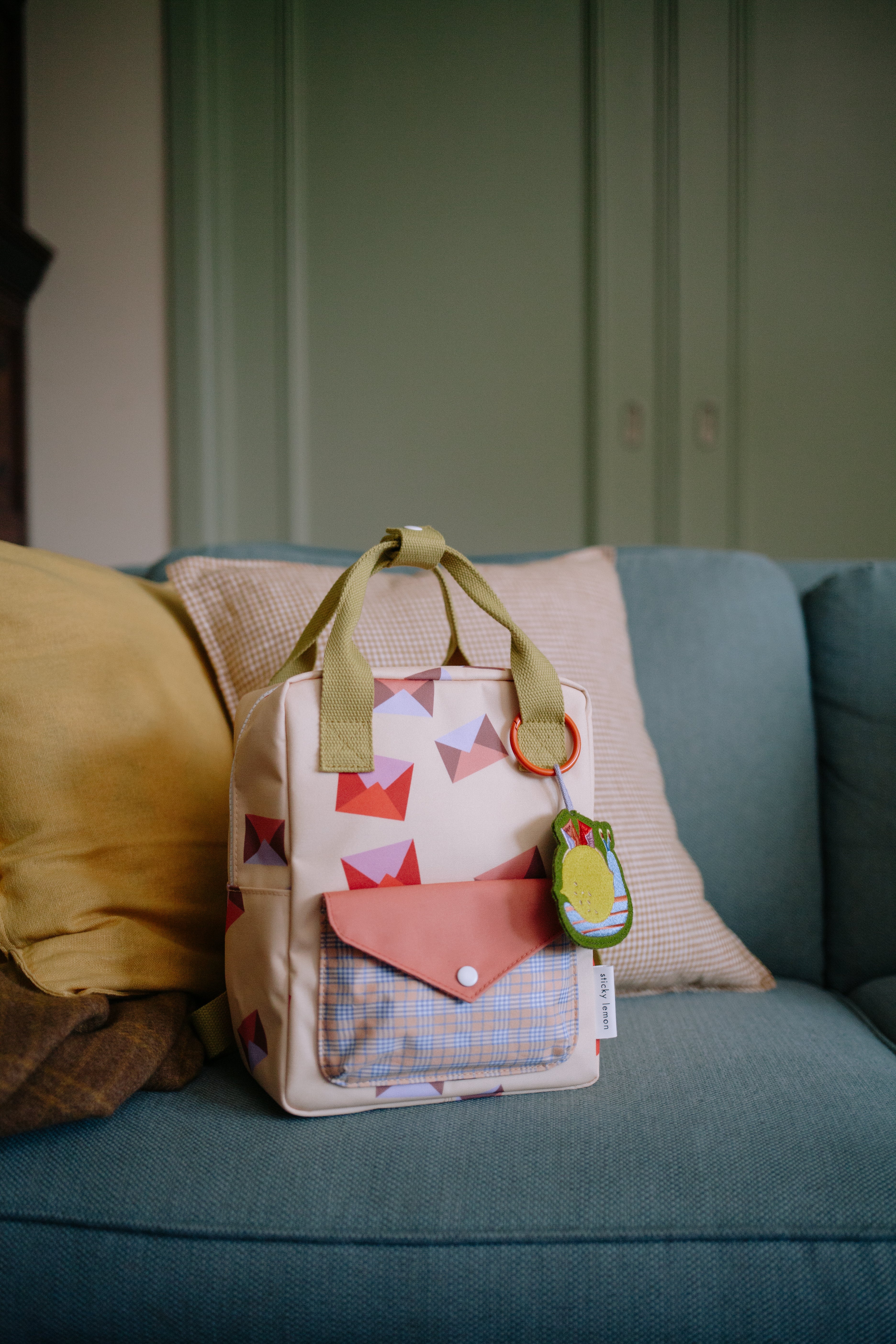 Klebriger Zitronen -Rucksack/Büchertasche kleiner zusammen | Sonderausgabe