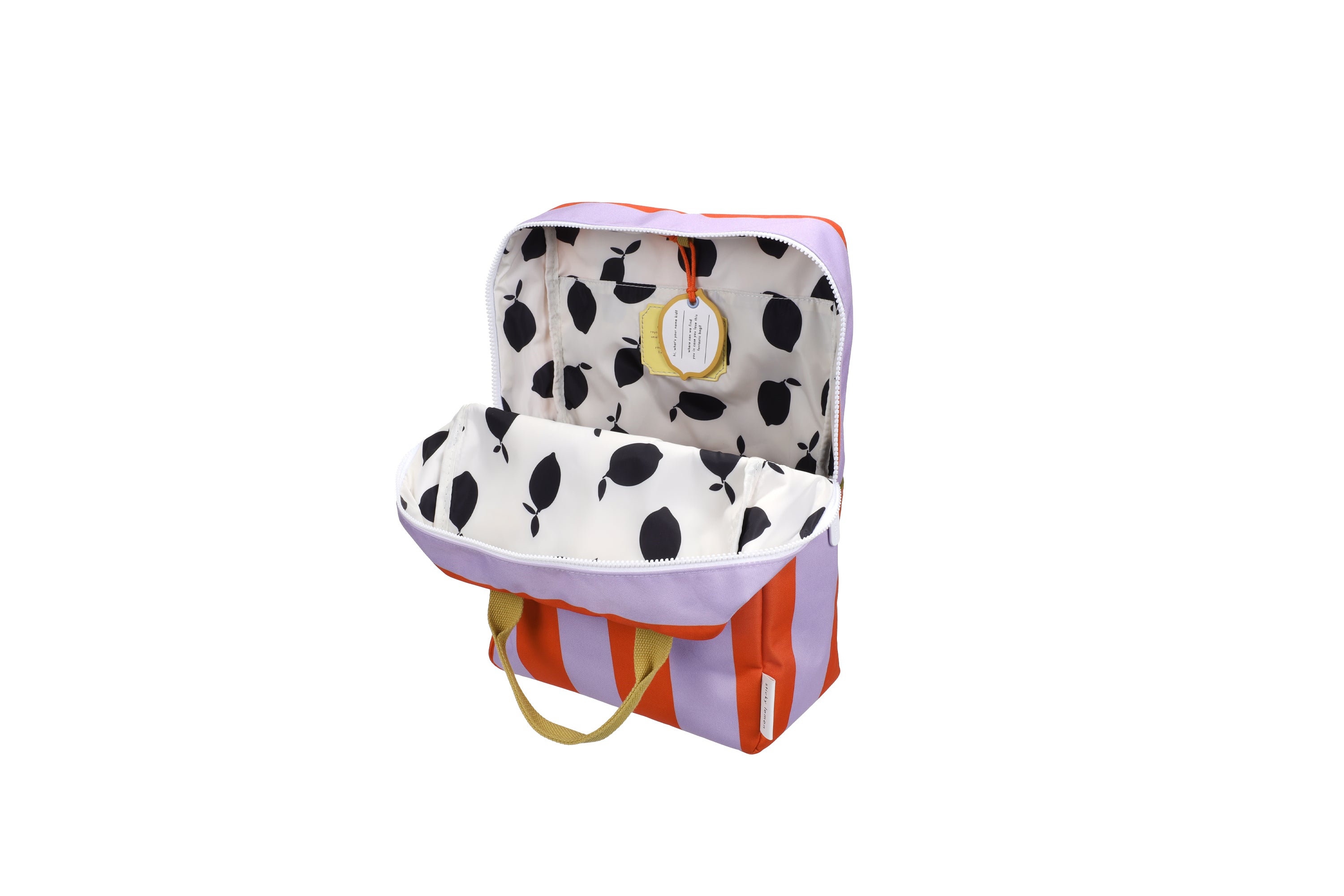 Klebriger Zitronen -Rucksack/Büchertasche kleiner zusammen | Sonderausgabe