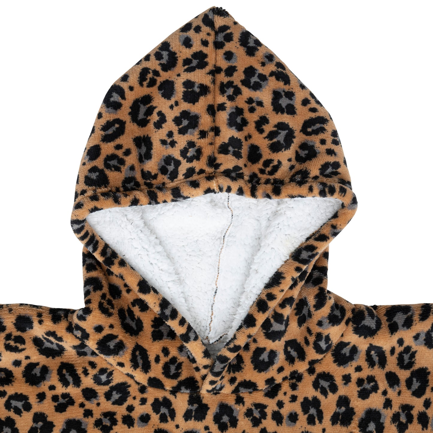 Atmosphera Fleece Blanket With Sleeves - Hoodie blanket - TV blanket - Leopard