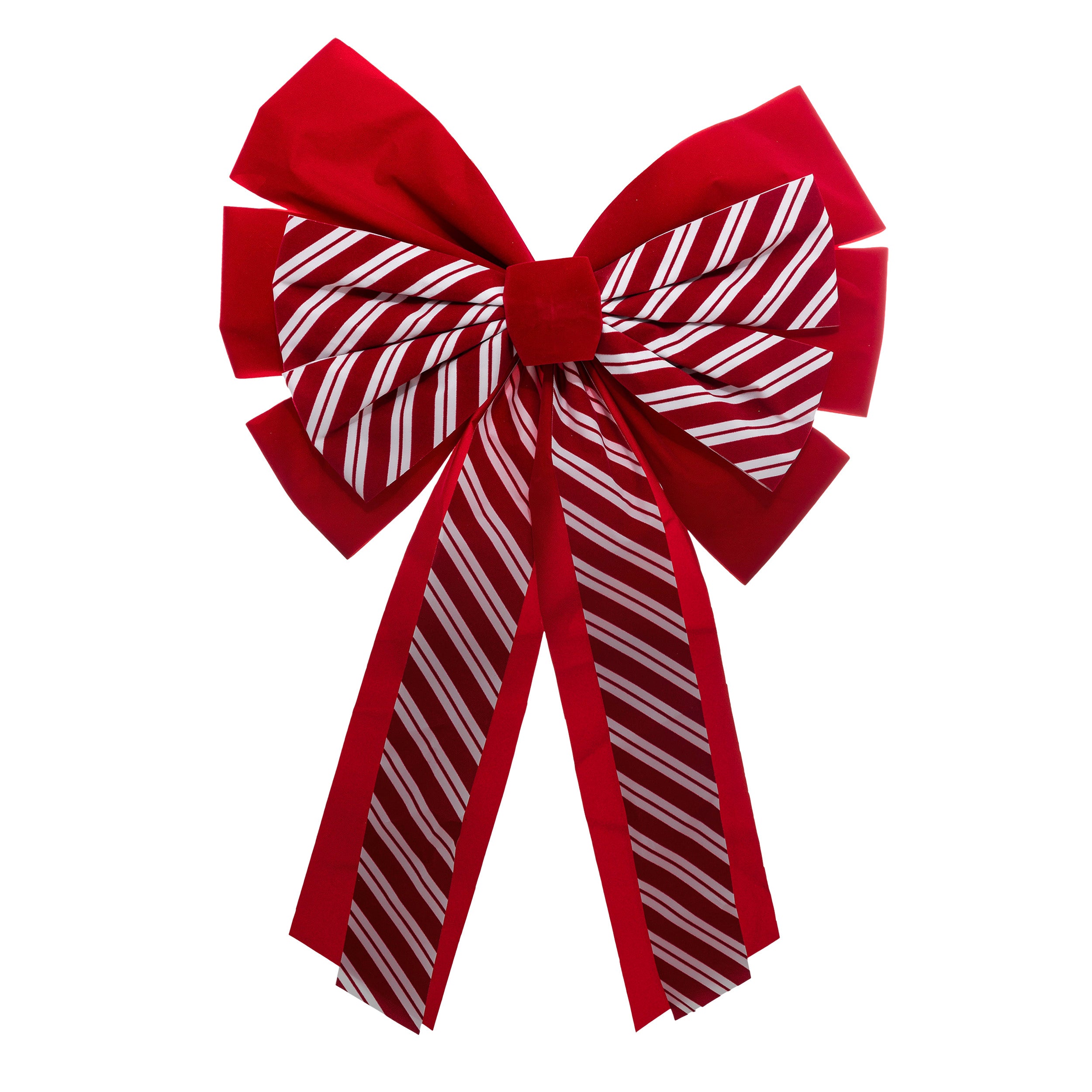 Fééric Lights and Christmas Christmas String - Set Of 2 - Striped Red With White - 40x60cm - For the Christmas Tree