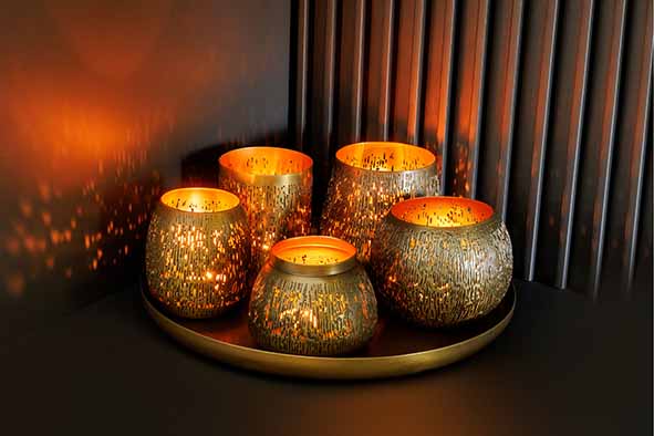Cozy &amp; Trendy Flowerpot Woven with 3 legs - Sand - D31xH24cm