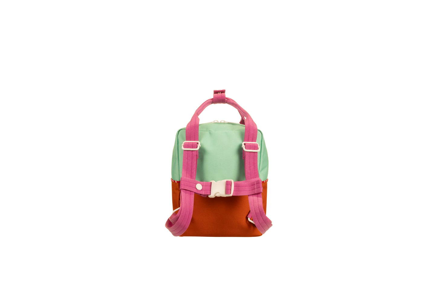 Sticky Lemon Backpack/Boekentas Small Better Together | Colourblocking | Towel Green | Gravel Orange