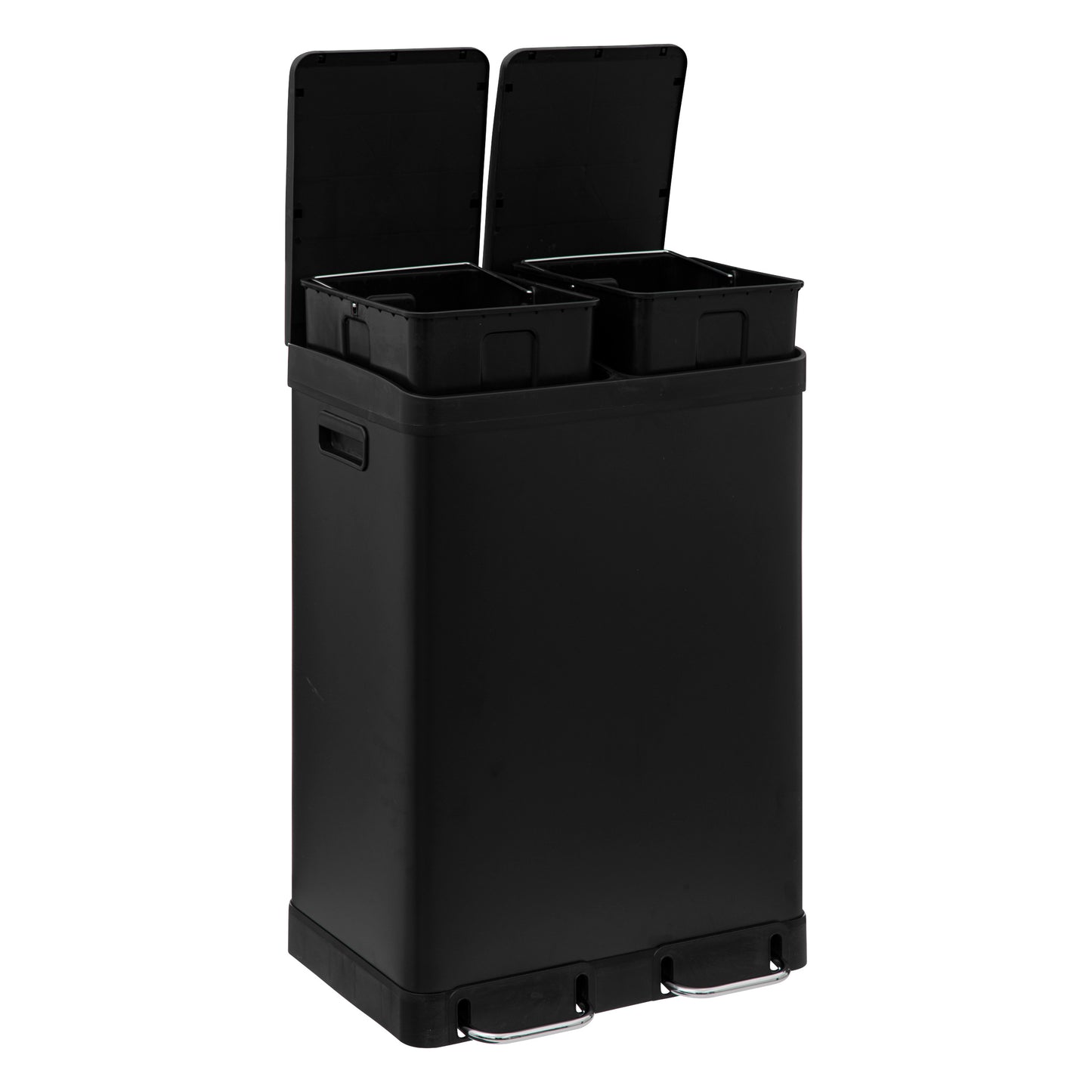 5Five Waste Bin Ariane - Metal 30L+30L - Black