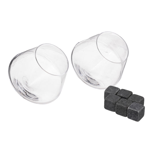 Secret the gourmet Whiskey glasses set of 2 + 6 ice cubes