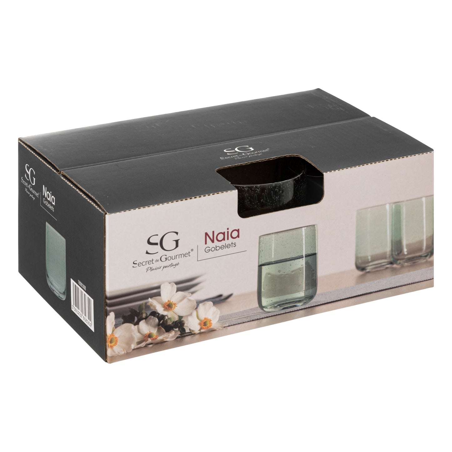 Secret de gourmet Bad Waterglazen groen - set van 6 - Glas - 30 CL