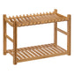 5Five Draining Rack Bamboo with cutlery holder - 2 Levels - Wall Draining Rack - Dishwashing Rack 