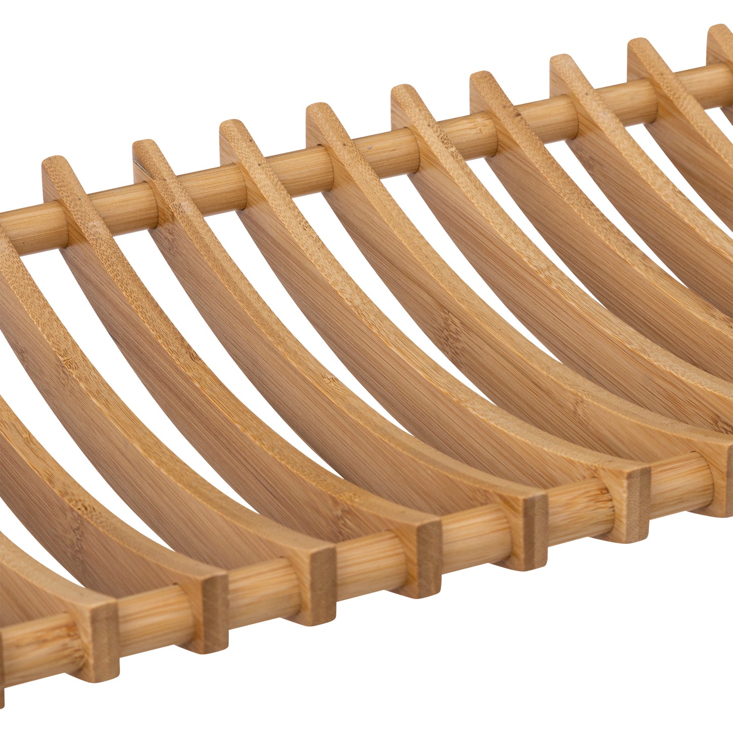 5Five Draining Rack Bamboo with cutlery holder - 2 Levels - Wall Draining Rack - Dishwashing Rack 