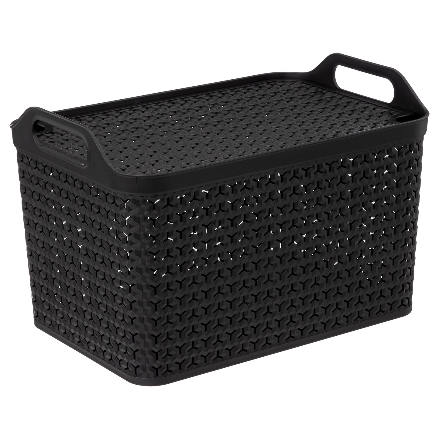 Couvercle de boîte de rangement empilable 5Five - Noir - Empilable - Moyen - 24 litres