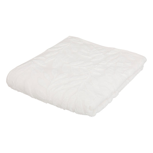 Atmopshera Serviette de bain / Serviette Cisel - Coton - Blanc - 100 x 150 cm