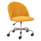 Atmosphera Geos office chair corduroy - Adjustable - Metal legs - Ochre