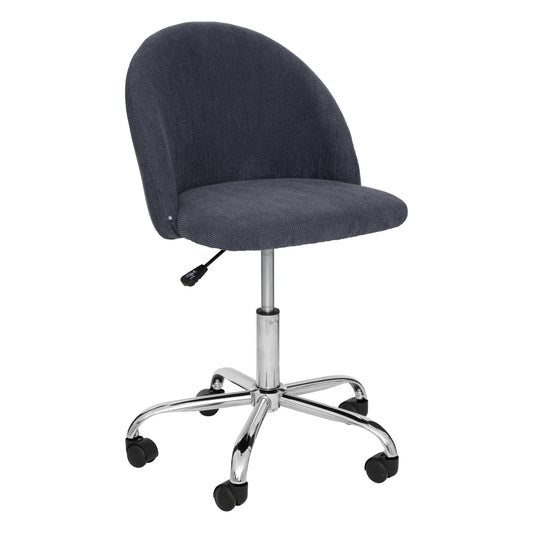 Atmosphera Geos office chair corduroy - Adjustable - Metal legs - Gray