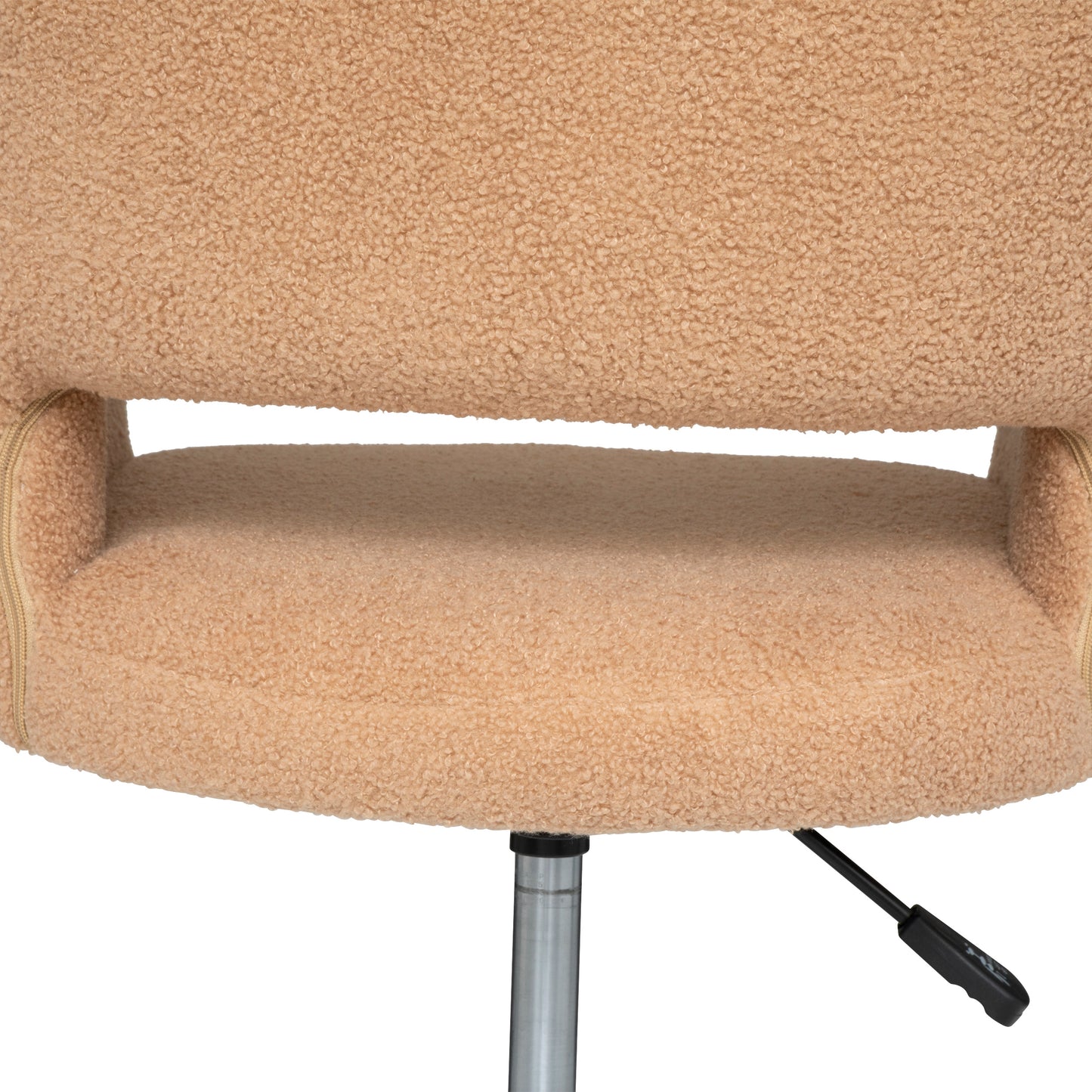 Chaise de bureau bouclé Atmosphera Gaya - Ajustable - Pieds en métal - Beige