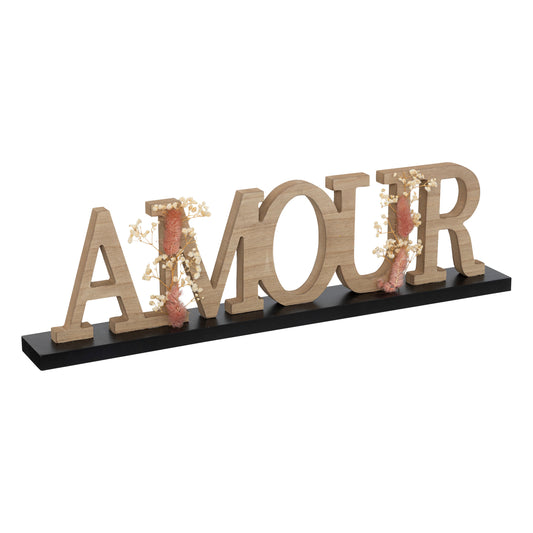 Atmosphera decoratie AMOUR - Woondecoratie - H26 cm - Droogbloem