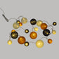 Atmosphera LED Party Lighting - Cotton string lights - Cotton ball - 20 Balls - Dia 6 cm - White/Dark Blue/Copper