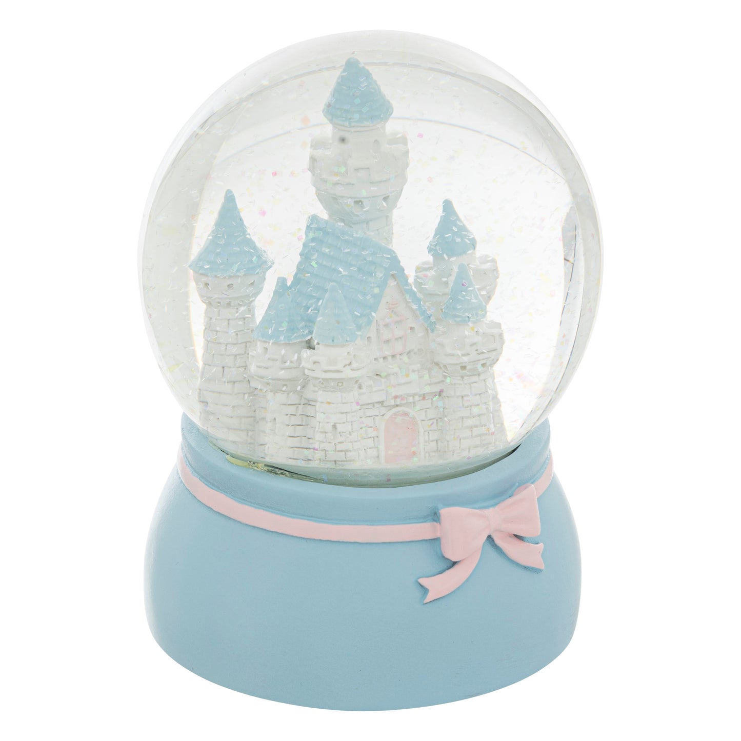 Atmosphera Kids Winter kasteel sneeuwbol - H 13,2 cm - Blauw