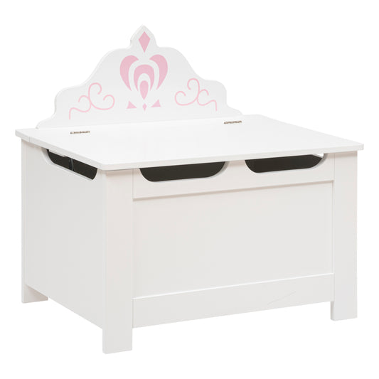 Atmosphera Kids Princess Coffre à jouets / banc enfant - Rangement - Blanc