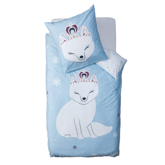 Atmosphera Kids Parure de couette et 1 taie d'oreiller 140x200cm/65x65cm Hiver