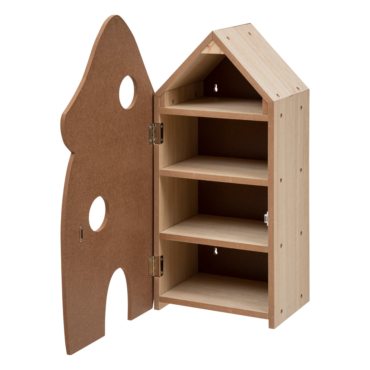 Atmosphera Kids Maison champignon en bois - Avec blocs - Maison jouet - H60 cm