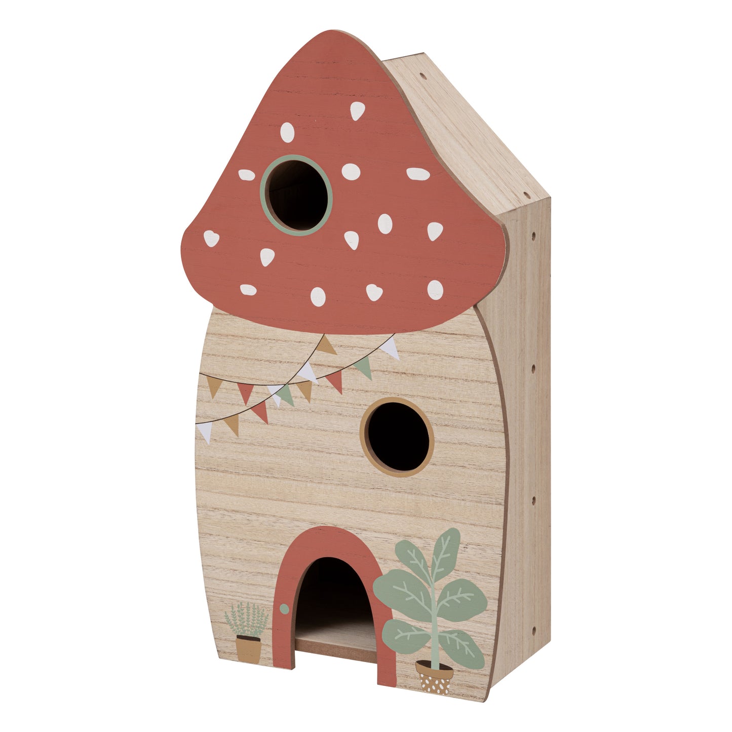 Atmosphera Kids Maison champignon en bois - Avec blocs - Maison jouet - H60 cm