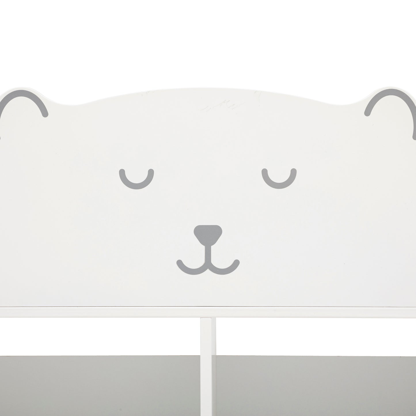 Atmosphera Kids Bibliothèque en bois ours en peluche 56x30x64cm - Blanc