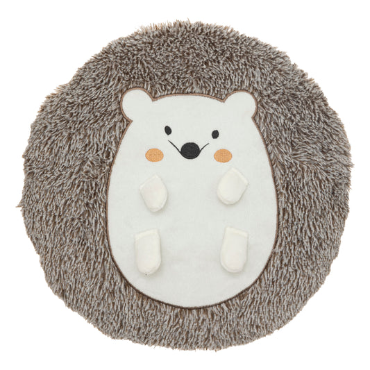 Atmosphera Kids Decorative cushion Hérisson hedgehog Ø30cm - Brown/White