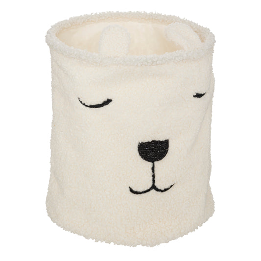 Atmosphera Kids Panier de rangement / Sac à jouets - Teddy - D35 - Sac de rangement - Blanc