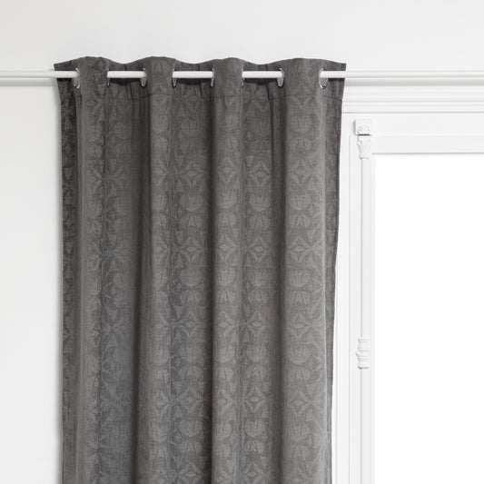 Atmosphera Rideaux Zuri velours - 140 x 260 cm - Extra long - Gris