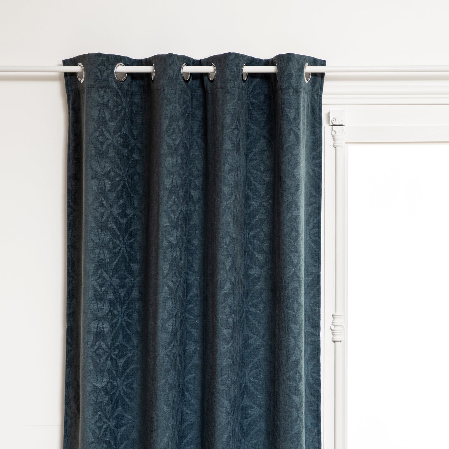 Atmosphera Curtains Zuri velvet - 140 x 260 cm - Extra long - Blue