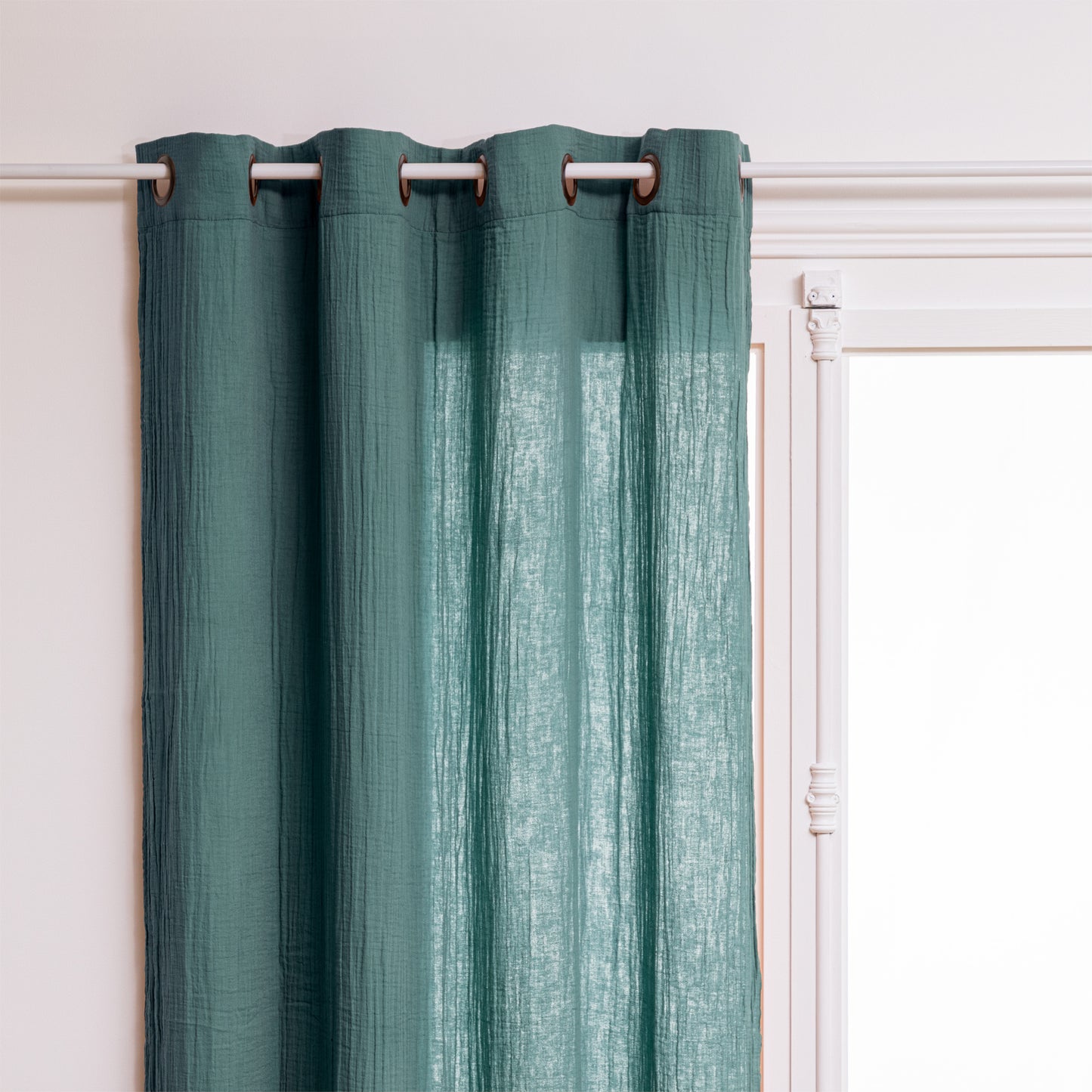 Atmosphera Curtains Nour - 130 x 260 cm - Extra long - Celadon green - Cotton