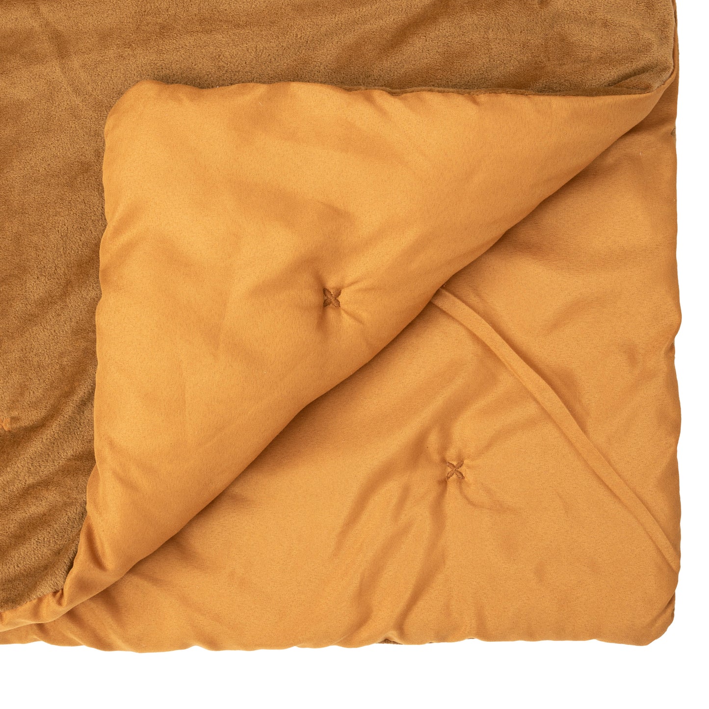 Atmosphera Velvet bedsprei 2 persoons - Camel - 240 x 260