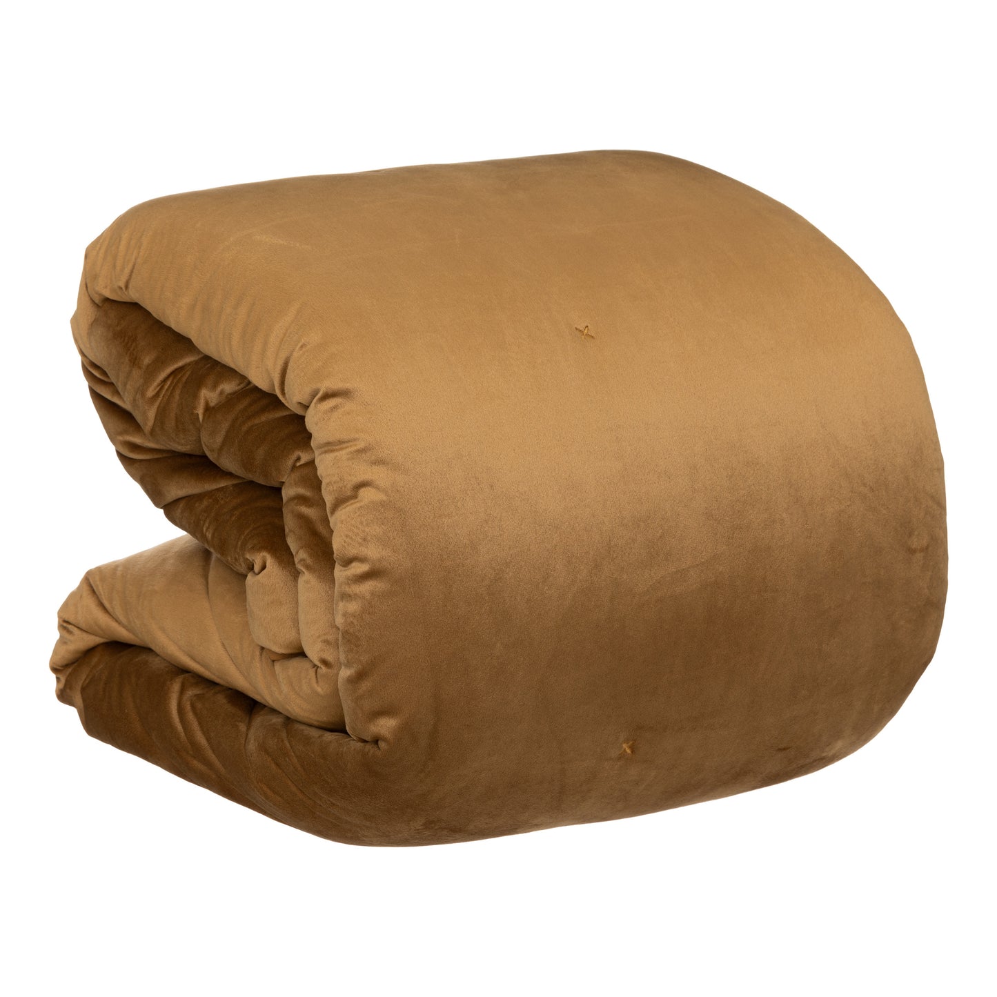 Atmosphera Velvet bedsprei 2 persoons - Camel - 240 x 260