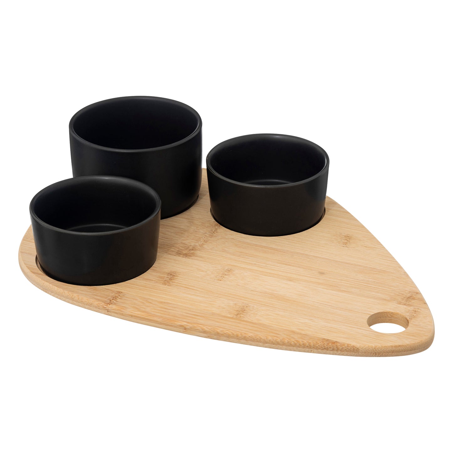 Secret de Gourmet Aperitief set black bamboe - 4-delig - Zwart