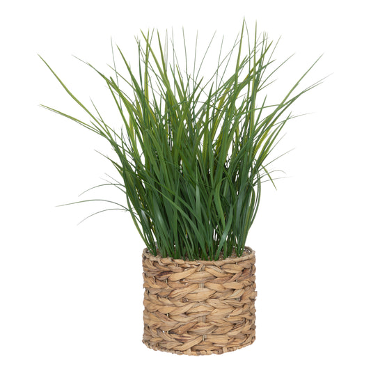 Atmosphera Artificial Plant - Grass Pot - H70cm - Hyacinth 