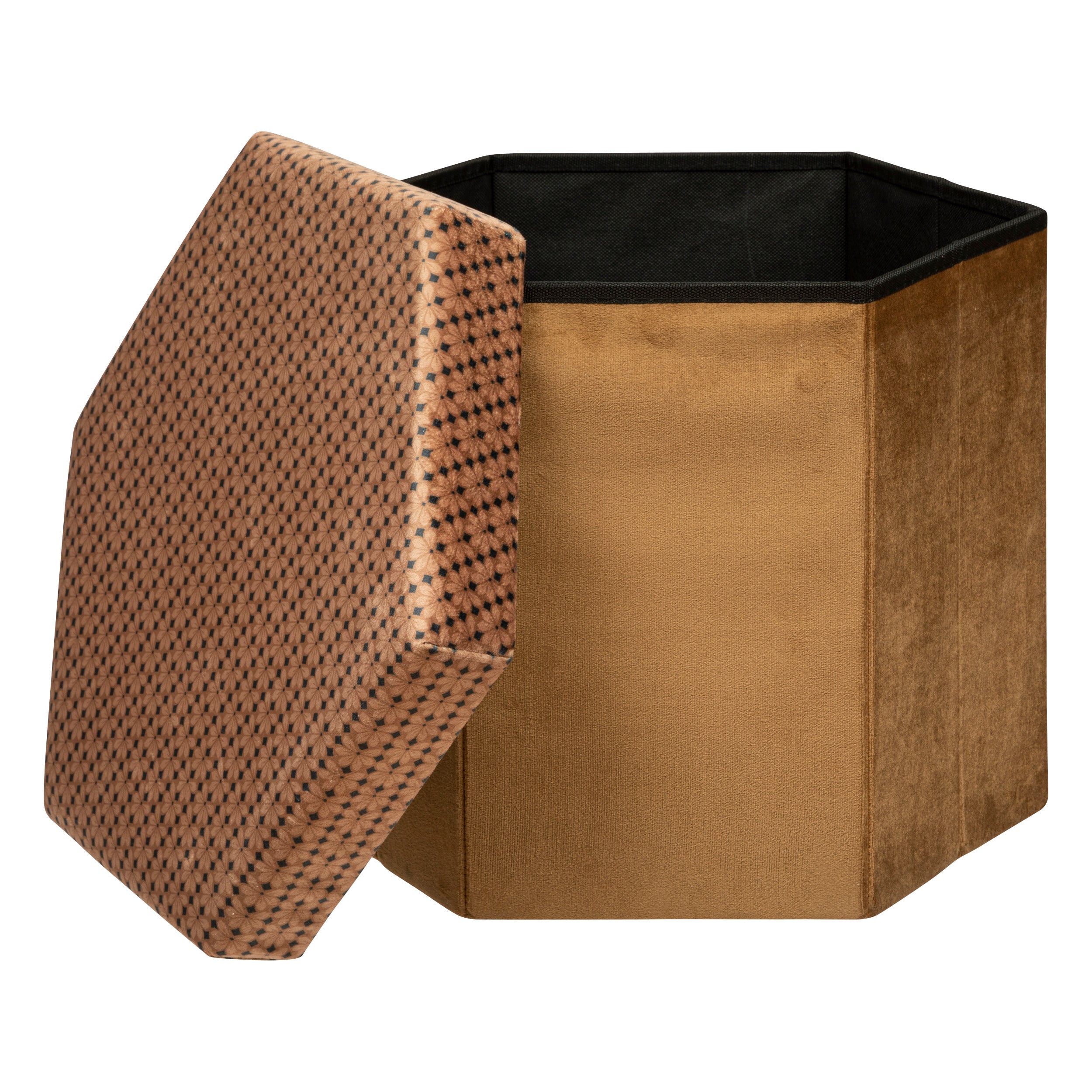 Pouf Atmosphera - Pliable - Marron Caramel - 40x46cm