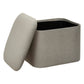 Atmosphera Pouf Dani lot de 2 - Teddy - Avec rangement - Gris