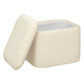 Atmosphera Dani pouffe set of 2 - Teddy - With storage space - Beige