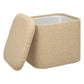 Atmosphera Dani pouffe set of 2 - Teddy - With storage space - Beige