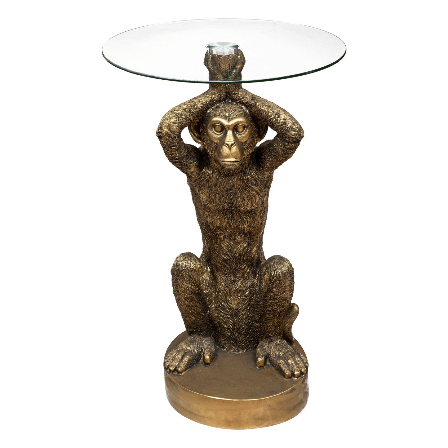Atmosphera Monkey coffee table - Ø40xH52cm - Gold