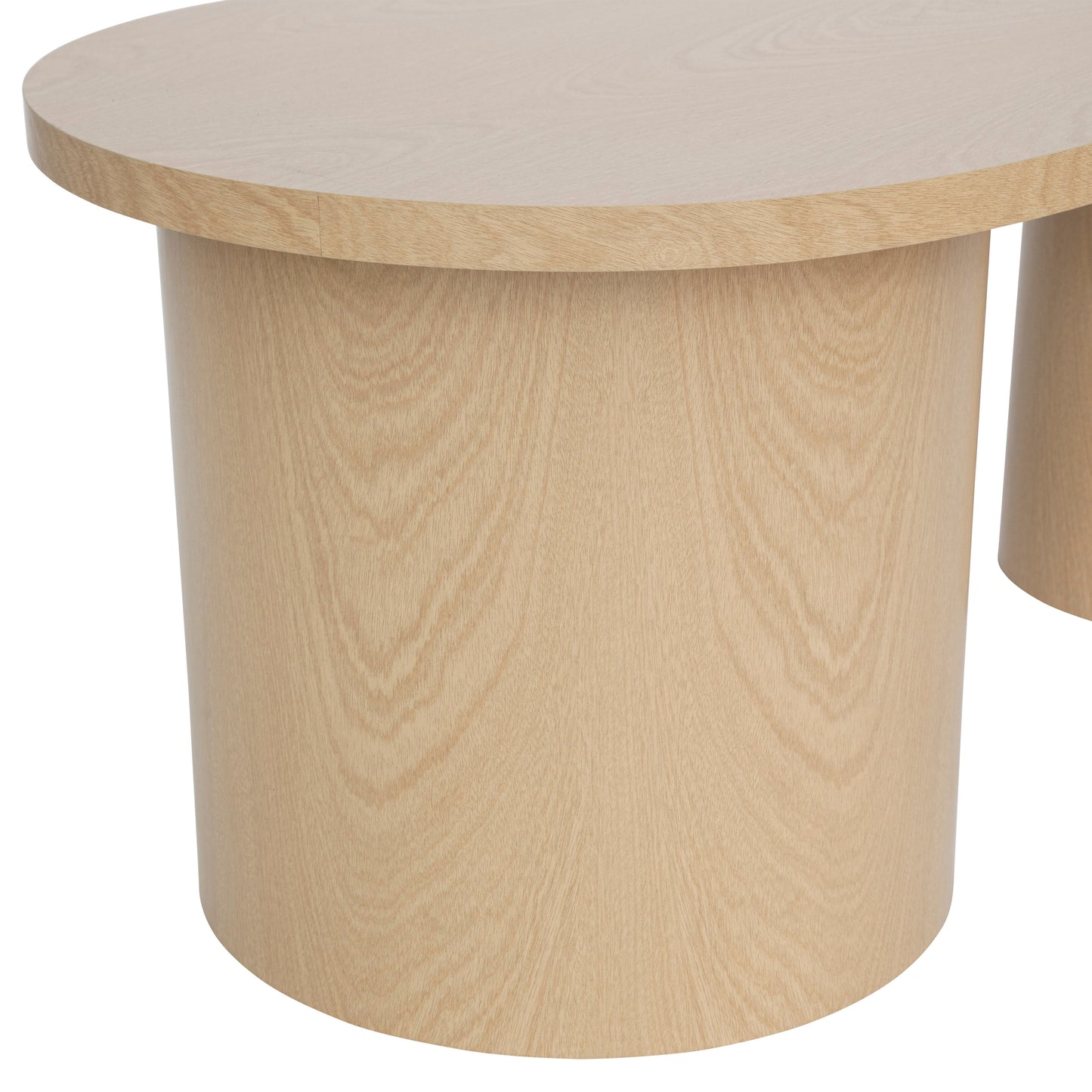 BEAU Set de tables d'appoint Ying &amp; Yang - Lot de 2 pièces - L100xP50xH40cm - Beige