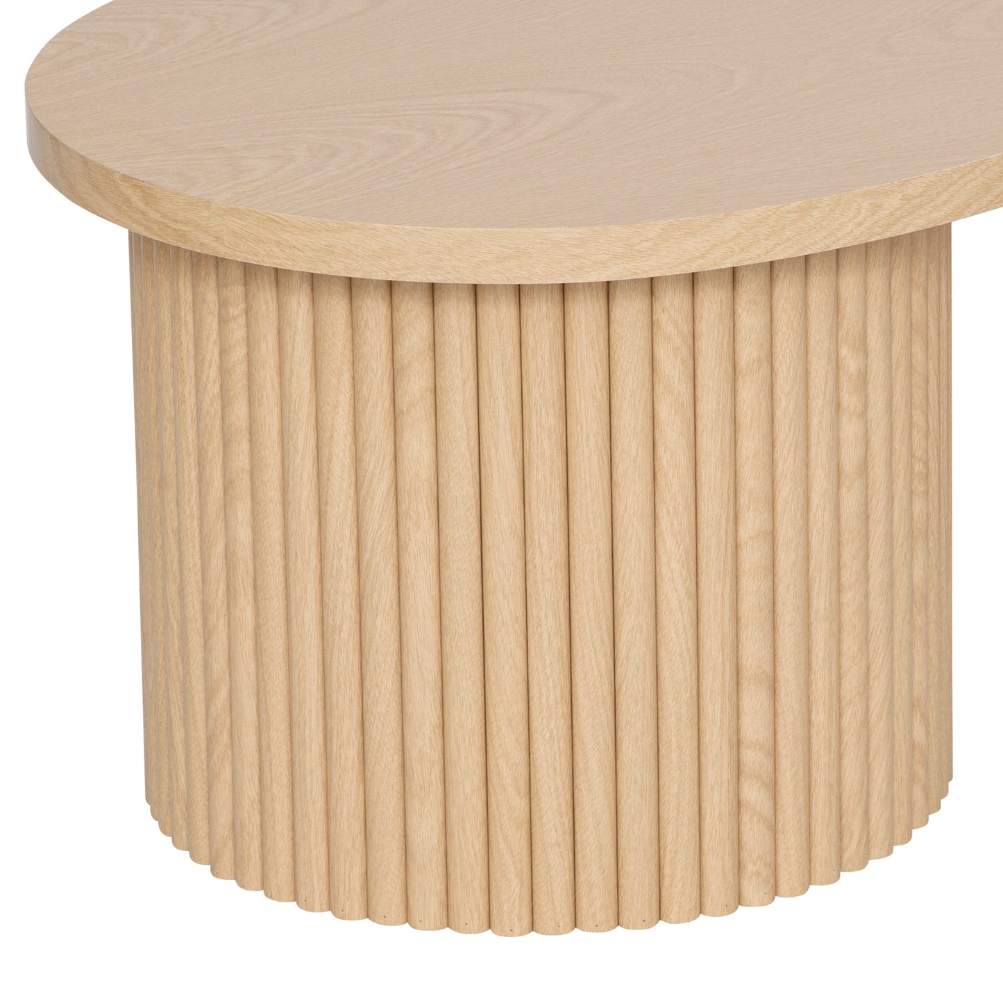 BEAU Set de tables d'appoint Ying &amp; Yang - Lot de 2 pièces - L100xP50xH40cm - Beige