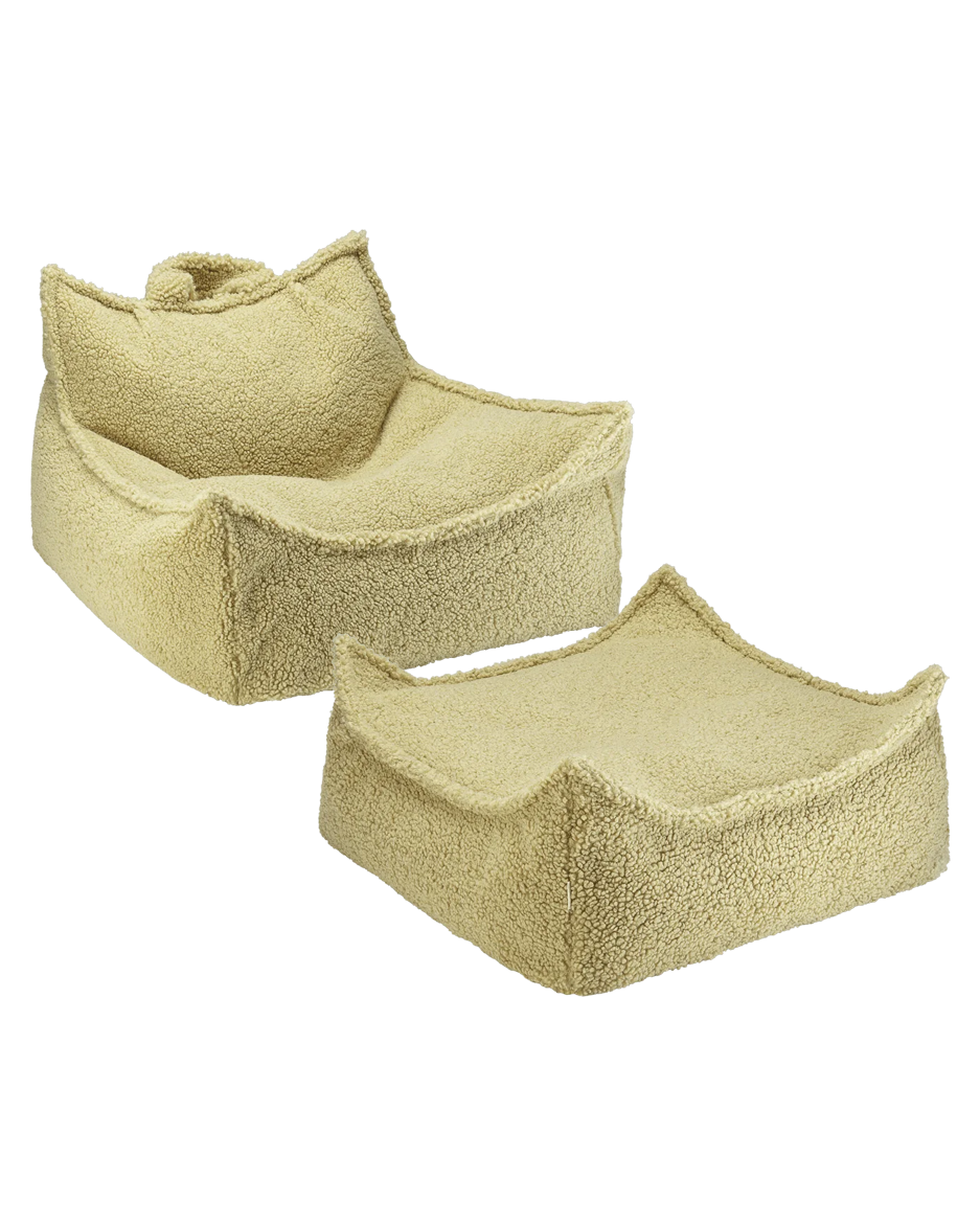 Wigiwama Beanbag Chair/Zitzak met Ottoman - Matcha